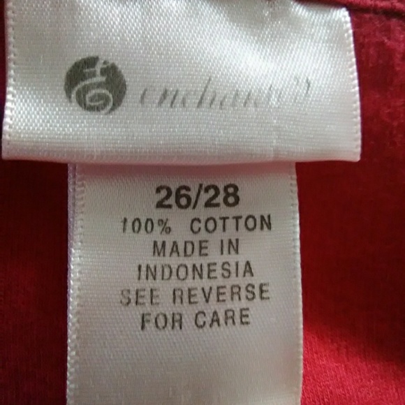 Enchanted V neckline Top Shirt 26 / 28 Plus Size - Picture 5 of 6